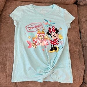 Disney Minnie Mouse Embroidered Knotted T-Shirt